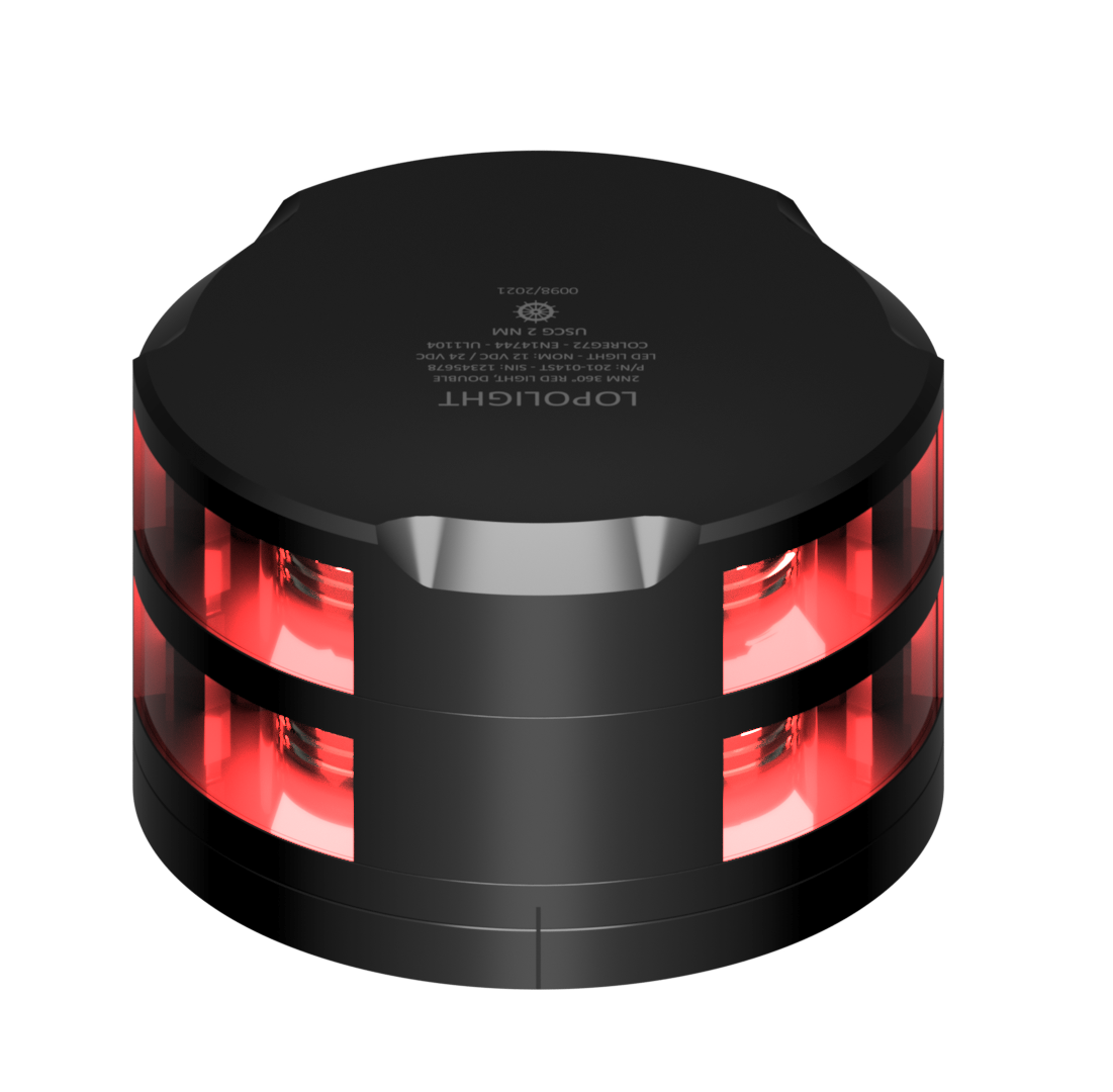 2nm 360° Red, Double, black w/FB base
